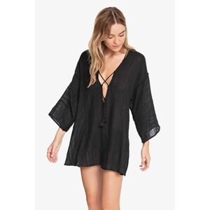 Robin‎ Piccone Michelle Tunic Swim Coverup Black Size Small